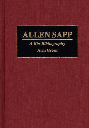 Cover image for Allen Sapp: A Bio-Bibliography