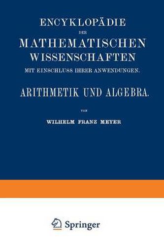 Cover image for Arithmetik Und Algebra