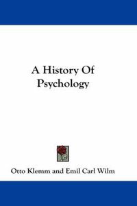 Cover image for A History of Psychology