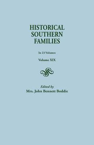 Cover image for Historical Southern Families