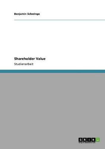 Cover image for Shareholder Value