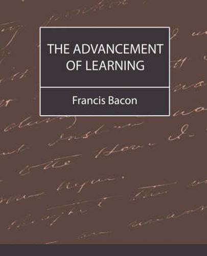 Cover image for The Advancement of Learning - Bacon