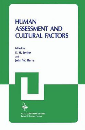 Cover image for Human Assessment and Cultural Factors