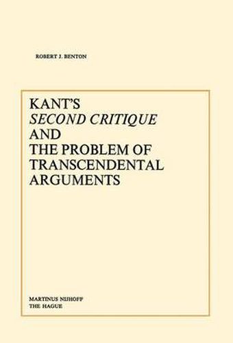 Cover image for Kant's Second Critique and the Problem of Transcendental Arguments