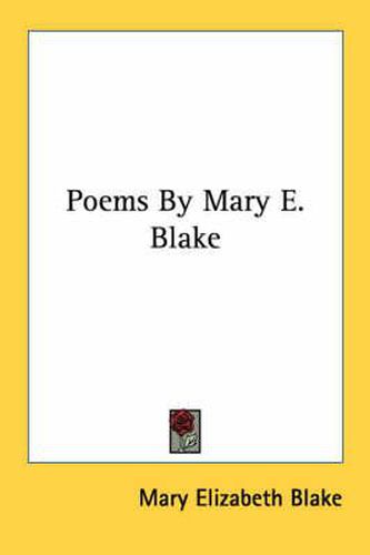 Cover image for Poems by Mary E. Blake