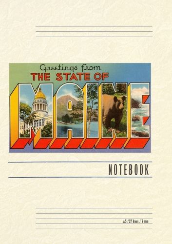 Cover image for Vintage Lined Notebook Greetings from the State of Maine