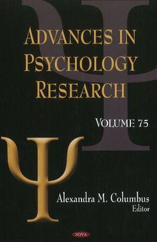 Cover image for Advances in Psychology Research: Volume 75