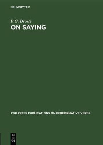 Cover image for On Saying