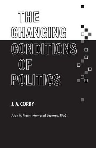 Cover image for The Changing Conditions of Politics
