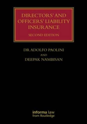 Cover image for Directors' and Officers' Liability Insurance