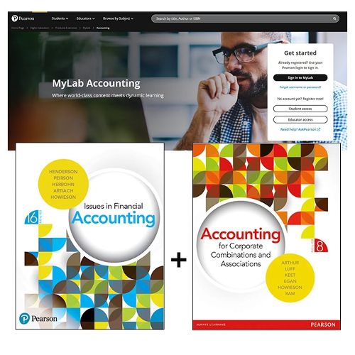 Cover image for Issues in Financial Accounting + Accounting for Corporate Combinations and Associations + MyLab Accounting without eText