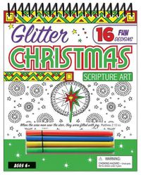 Cover image for Glitter Christmas Scripture Art: 16 Fun Designs