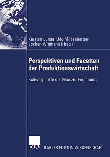 Cover image for Perspektiven und Facetten der Produktionswirtschaft