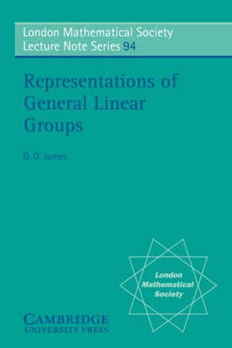 Cover image for Representations of General Linear Groups