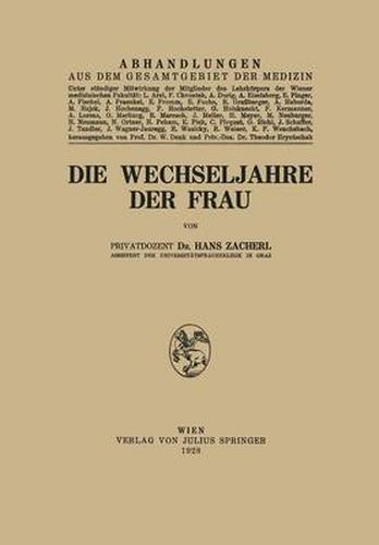 Cover image for Die Wechseljahre Der Frau