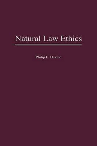 Cover image for Natural Law Ethics
