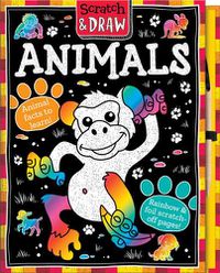 Cover image for Scratch & Draw Animals - Scratch Art Activity Book