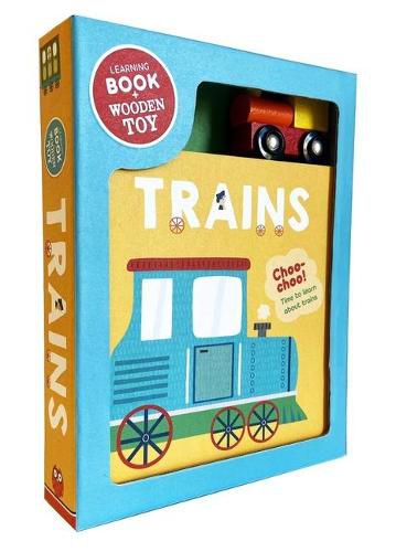 Cover image for Trains: Book & Wooden Toy Set