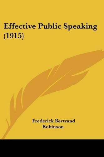 Cover image for Effective Public Speaking (1915)
