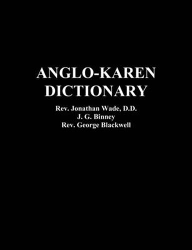 Cover image for Anglo-Karen Dictionary