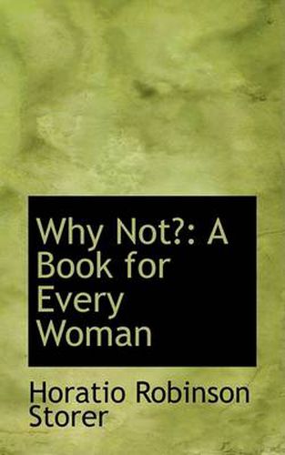 Cover image for Why Not?