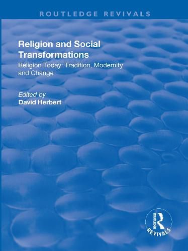Cover image for Religion and Social Transformations: Volume 2