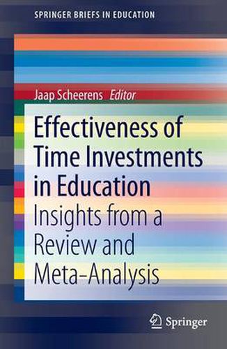 Cover image for Effectiveness of Time Investments in Education: Insights from a review and meta-analysis