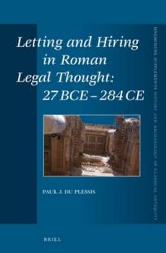 Cover image for Letting and Hiring in Roman Legal Thought: 27 BCE - 284 CE