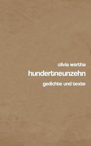 Cover image for hundertneunzehn: gedichte und texte