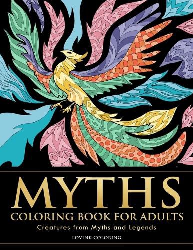 Cover image for Myths Coloring Book for Adults