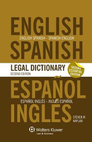 Cover image for Essential English/Spanish and Spanish/English Legal Dictionary