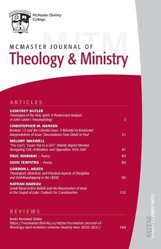 McMaster Journal of Theology and Ministry: Volume 22, 2020-2021