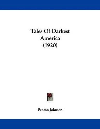 Cover image for Tales of Darkest America (1920)