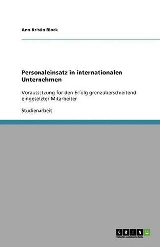 Cover image for Personaleinsatz in internationalen Unternehmen