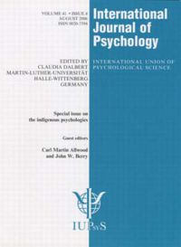 Cover image for Indigenous Psychologies: A Special Issue of the International Journal of Psychology