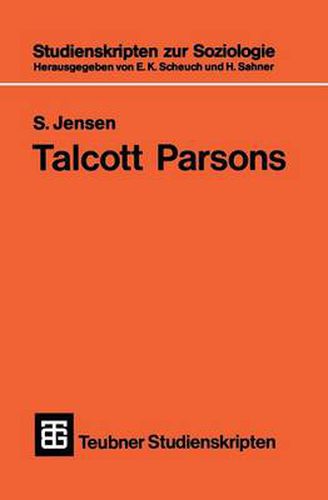 Cover image for Talcott Parsons: Eine Einfuhrung