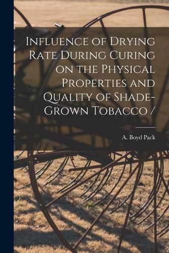 Cover image for Influence of Drying Rate During Curing on the Physical Properties and Quality of Shade-grown Tobacco /