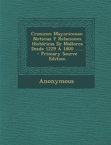 Cover image for Cronicon Mayoricense