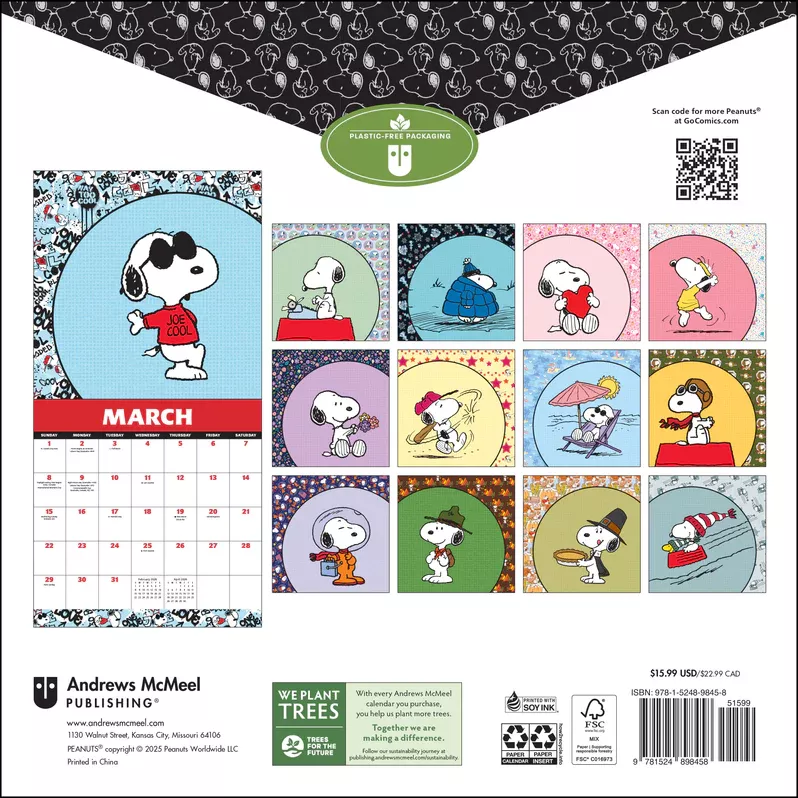 Peanuts (R): Snoopy 2026 Wall Calendar