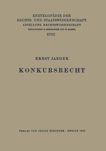 Cover image for Konkursrecht