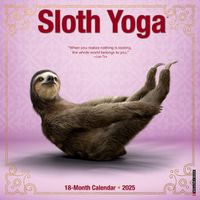 Cover image for Sloth Yoga 2025 12 X 12 Wall Calendar