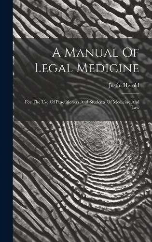 Cover image for A Manual Of Legal Medicine