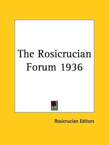 Cover image for The Rosicrucian Forum 1936