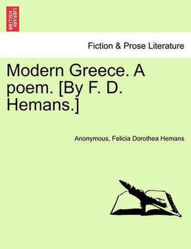 Cover image for Modern Greece. a Poem. [By F. D. Hemans.]