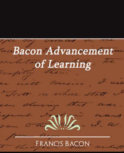 Cover image for Bacon Advancement of Learning