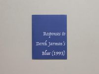 Cover image for Responses to Derek Jarman's Blue (1993)