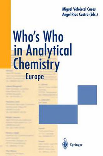 Cover image for Who's Who in Analytical Chemistry: Europe