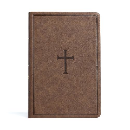 CSB Giant Print Reference Bible, Brown LeatherTouch, Indexed