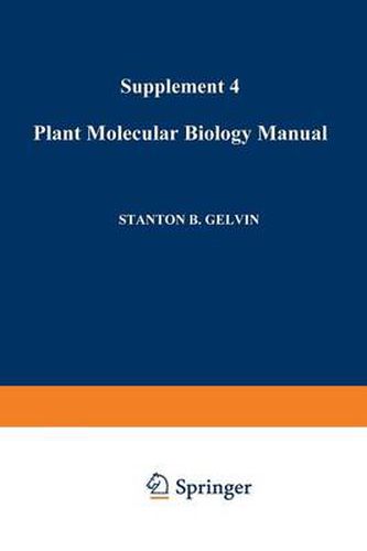 Cover image for Plant Molecular Biology Manual: Supplement 4