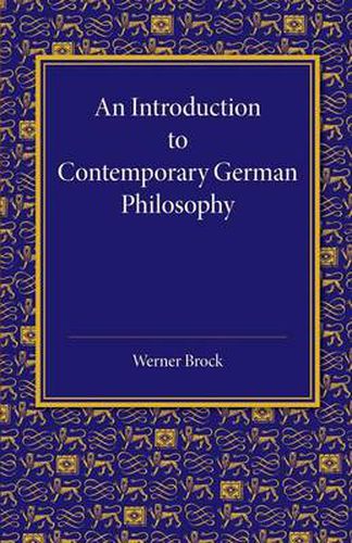 Cover image for An Introduction to Contemporary German Philosophy